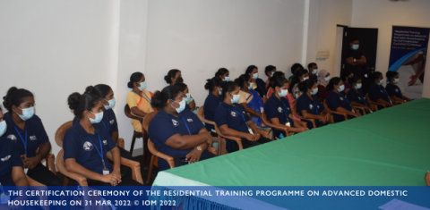 Residential training programme on advanced domestic housekeeping 